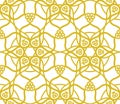 Arabic muslim golden pattern with ramadan islam floral motif