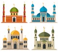 Arabic muslim mosques and minarets