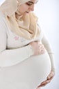 Arabic Muslim pregnant woman