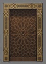 Arabic oriental carved elevator sliding door