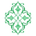 Arabic oriental ornament. Floral pattern motif.,