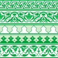 Arabic oriental ornament. Seamless decorative strip. Floral pattern motif. Royalty Free Stock Photo