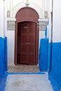 Arabic oriental styled traditonal wooden door in Morocco