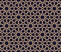 Arabic pattern background. Geometric seamless muslim ornament backdrop. Vector illustration of islamic texture. Traditional arabic Royalty Free Stock Photo