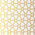 Arabic pattern gold style. Traditional arab east geometric decorative background. Royalty Free Stock Photo