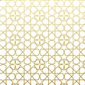 Arabic pattern gold style. Traditional arab east geometric decorative background.