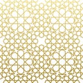 Arabic pattern gold style. Traditional east geometric decorative background.