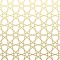 Arabic pattern gold style. Traditional east geometric decorative background.