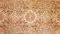 Arabic pattern texture at Alhambra palace Royalty Free Stock Photo