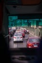 Rush hour traffic on the streets of Cairo in Egypt