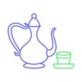 Arabic qahwa Isolated Vector icon that can be easily modified or edited