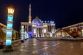 Arabic quarter of Hohhot Hu he hua te china, city night architecture historic