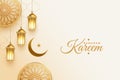 Arabic ramadan kareem eid festival greeting design Royalty Free Stock Photo