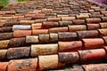 Arabic roof tiles pattern texture in Teruel Spain Royalty Free Stock Photo