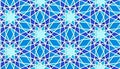 Arabic seamless girih pattern with classic islamic culture ornament. Colorful tiled background with shadow. Royalty Free Stock Photo