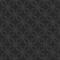 Arabic seamless pattern embossed perforated black background, vector illustration for design and decoration Royalty Free Stock Photo