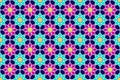 Arabic seamless patterns. Islamic geometric background. Vector eastern texture. Flowers decor elements. Template ornamental design