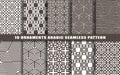 10 arabic seamless patterns. set of islamic background ornaments.