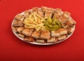 Arabic Shawarma sandwich, Mixed shawarma plate, Syrian Chicken Shawarma & beef shawarma