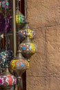 Arabic souvenirs shops with colorful decorative glass lamp, Sharm el Sheikh, Egypt