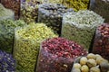 Arabic spices at spice soukh - Deira, Dubai, UAE. Royalty Free Stock Photo