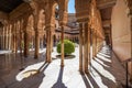 Arabic style architecture, building and art design in Alhambra Royalty Free Stock Photo