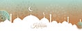 Arabic style ramadan kareem or eid mubarak banner design Royalty Free Stock Photo