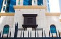 Arabic style rectangular window made of wood with arabesque