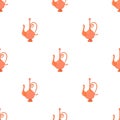 Arabic tea pot pattern seamless vector Royalty Free Stock Photo