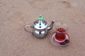 Arabic teapot with tea Hibiscus