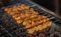 Arabic traditional food Shish taouk on the grill