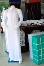 Arabic traditional full length white dress for men