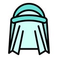 Arabic turban icon vector flat