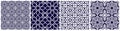 Arabic vector seamless patterns set. Repeated arab background with elegant arabesque. Islamic decorative template Royalty Free Stock Photo
