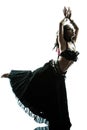 Arabic woman belly dancer dancing