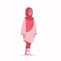 Arabic woman in hijab arab girl wearing headscarf traditional clothes standing pose arabian female cartoon character
