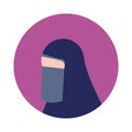 Arabic Women or Muslimah Flat Icon