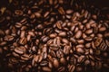 Arabica brown rosted coffee beans Royalty Free Stock Photo