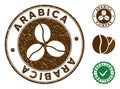 Arabica Stamp with Distress Texture