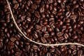 Arabica coffee beans texture brown Royalty Free Stock Photo