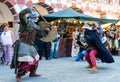 Arabics warriors fighting in celebration of Almossassa Royalty Free Stock Photo