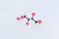 Arabinose molecule. Isolated molecular model. 3D rendering Royalty Free Stock Photo