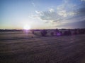 Arable fields seen from above, agriculture Royalty Free Stock Photo