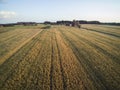 Arable fields seen from above, agriculture Royalty Free Stock Photo