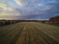 Arable fields seen from above, agriculture Royalty Free Stock Photo