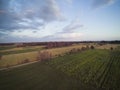 Arable fields seen from above, agriculture Royalty Free Stock Photo