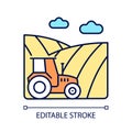 Arable land RGB color icon Royalty Free Stock Photo