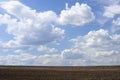 Arable land and the sky Royalty Free Stock Photo