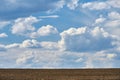 Arable land and sky background Royalty Free Stock Photo