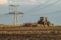 Arable land tractor in the Republic of Belarus.